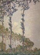 Claude Monet Wind Effect,Sequence of Poplars Spain oil painting artist